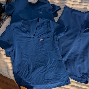 Figs Women's Blue Scrub Tops